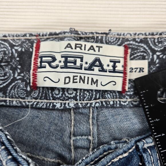 Ariat R.E.A.L Mid Rise Straight Leg Jean in Rainstorm Women's Size 27 Regular - Picture 4 of 9